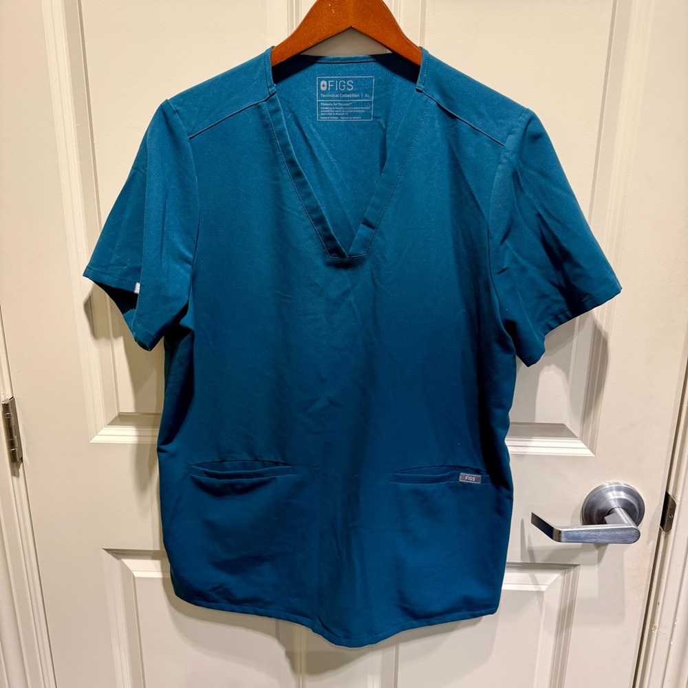 FIGS Teal V-Neck Medical Scrub Top